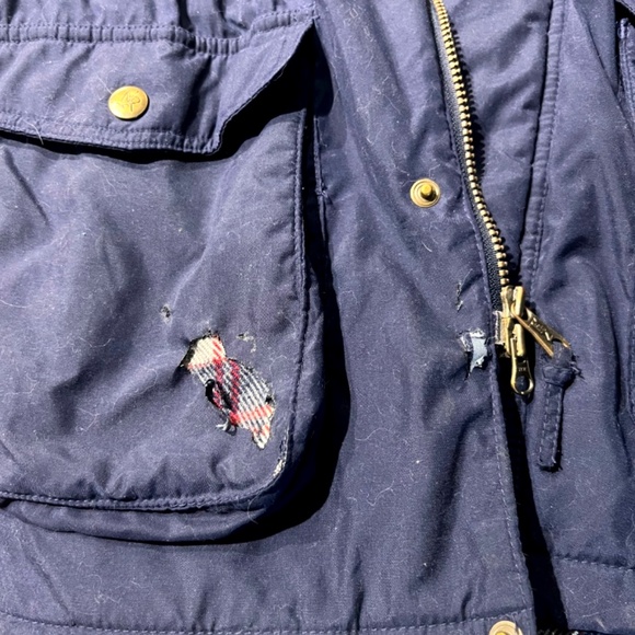Vintage Northern Reflections 3 In 1 Navy Blue Parka Jacket Coat Plaid Lining S - Picture 15 of 15